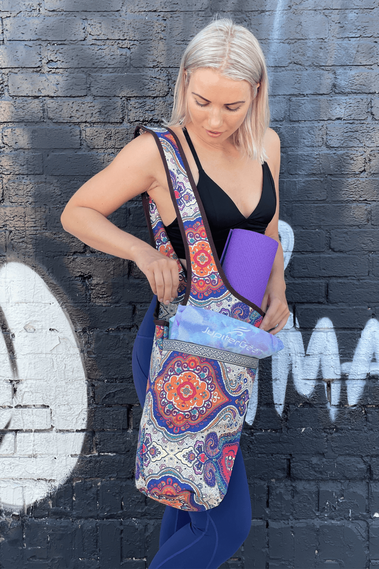 Yoga Mat Carrying Tote Bag – Durable, Spacious & Stylish for On - the - Go Fitness - GNS Beauty & Personal Care
