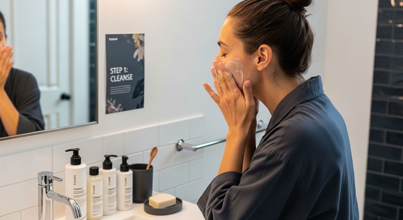 face cleansing step routine