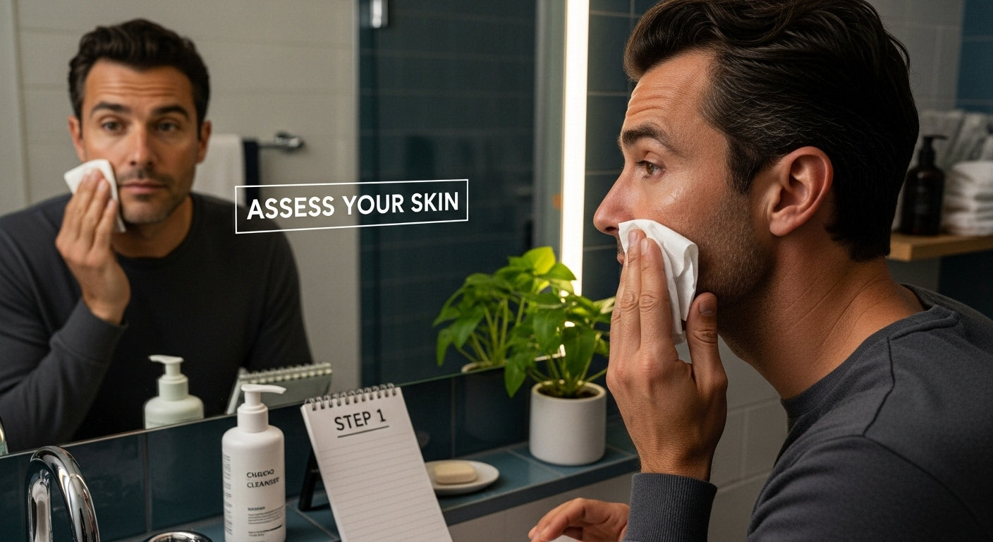 men skin assessment routine