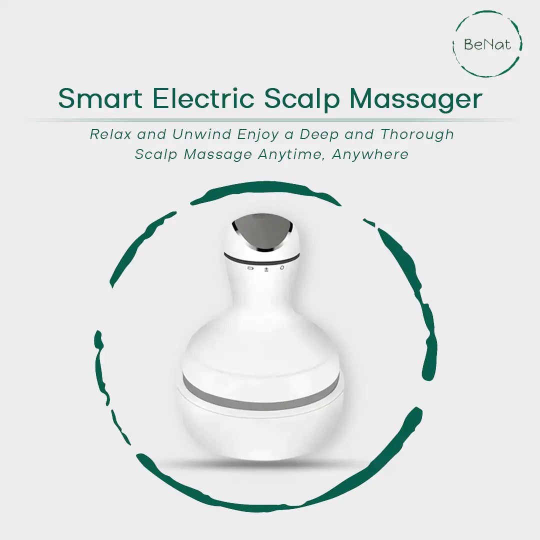 Portable Electric Scalp Massager with Rechargeable & Waterproof Design