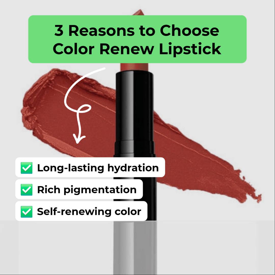 💋 Color Renew Lipstick – Cinnamon | Self-Renewing Color + Lip Therapy