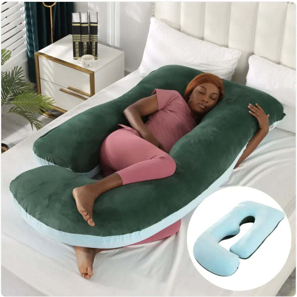 Ultimate J-Shaped Pregnancy Pillow for Comfort & Support