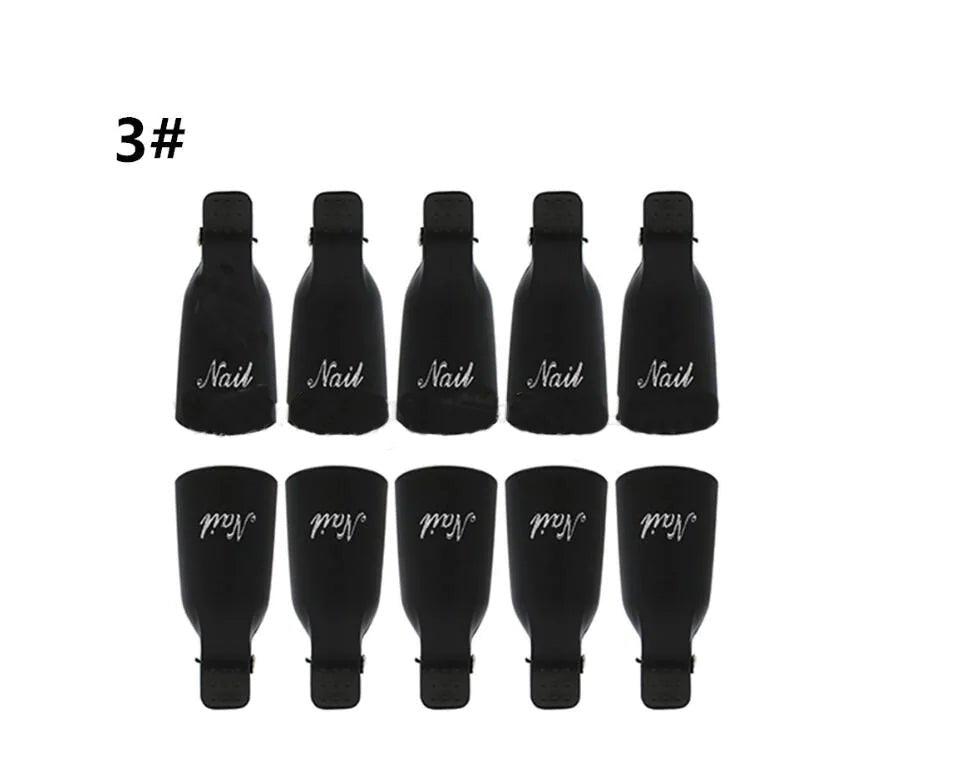 10 - Piece Gel Nail Polish Remover Clips - Quick & Easy Soak Off - GNS Beauty & Personal Care