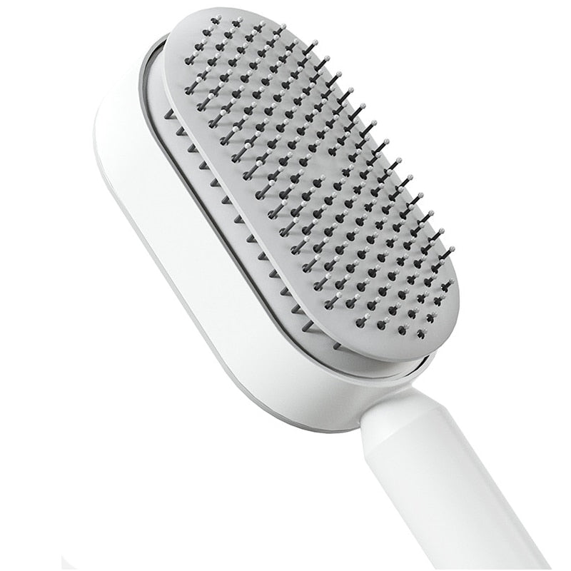 Innovative Self Cleaning Anti-Static Hair Brush with Scalp Massage
