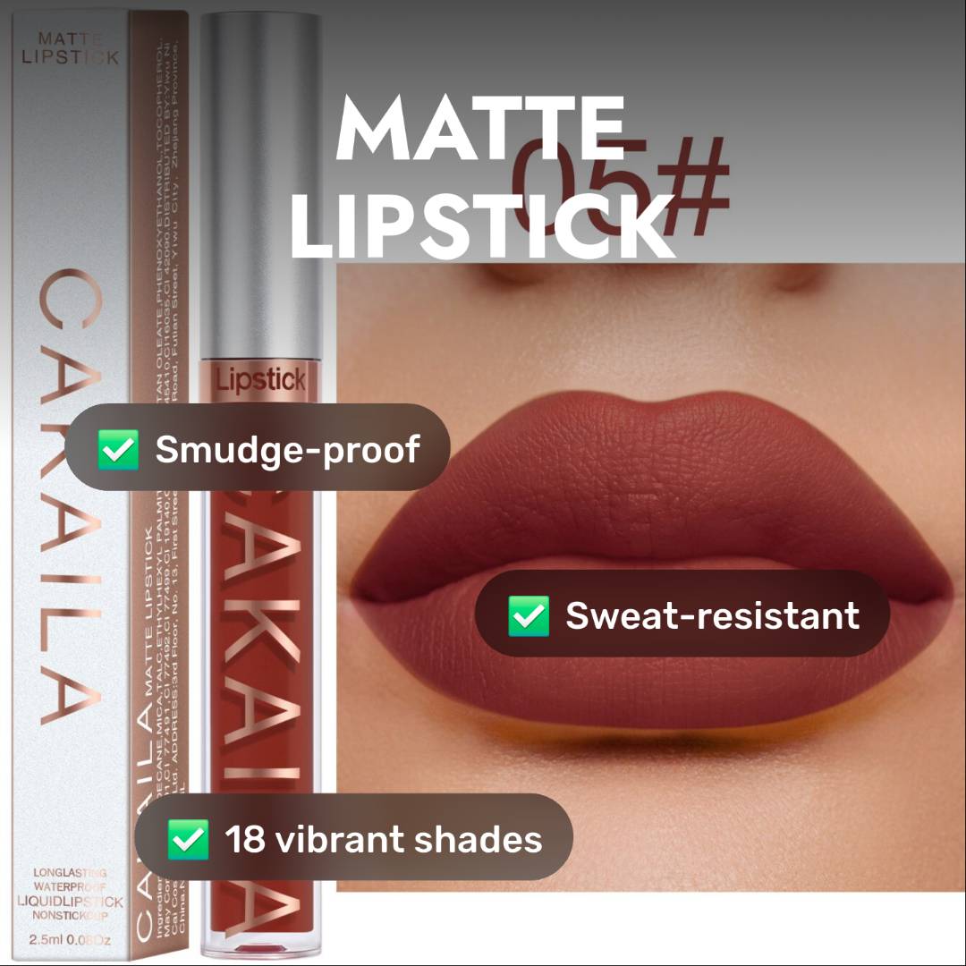Long-Lasting Waterproof Matte Lipstick – Bold, Smudge-Proof Beauty That Lasts