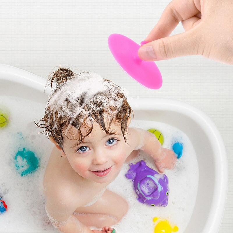 Silicone Baby Bath Brush - Gentle Scalp Massage & Hair Washing