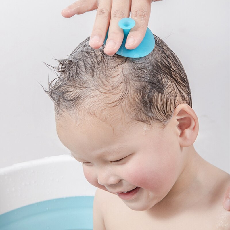 Silicone Baby Bath Brush - Gentle Scalp Massage & Hair Washing