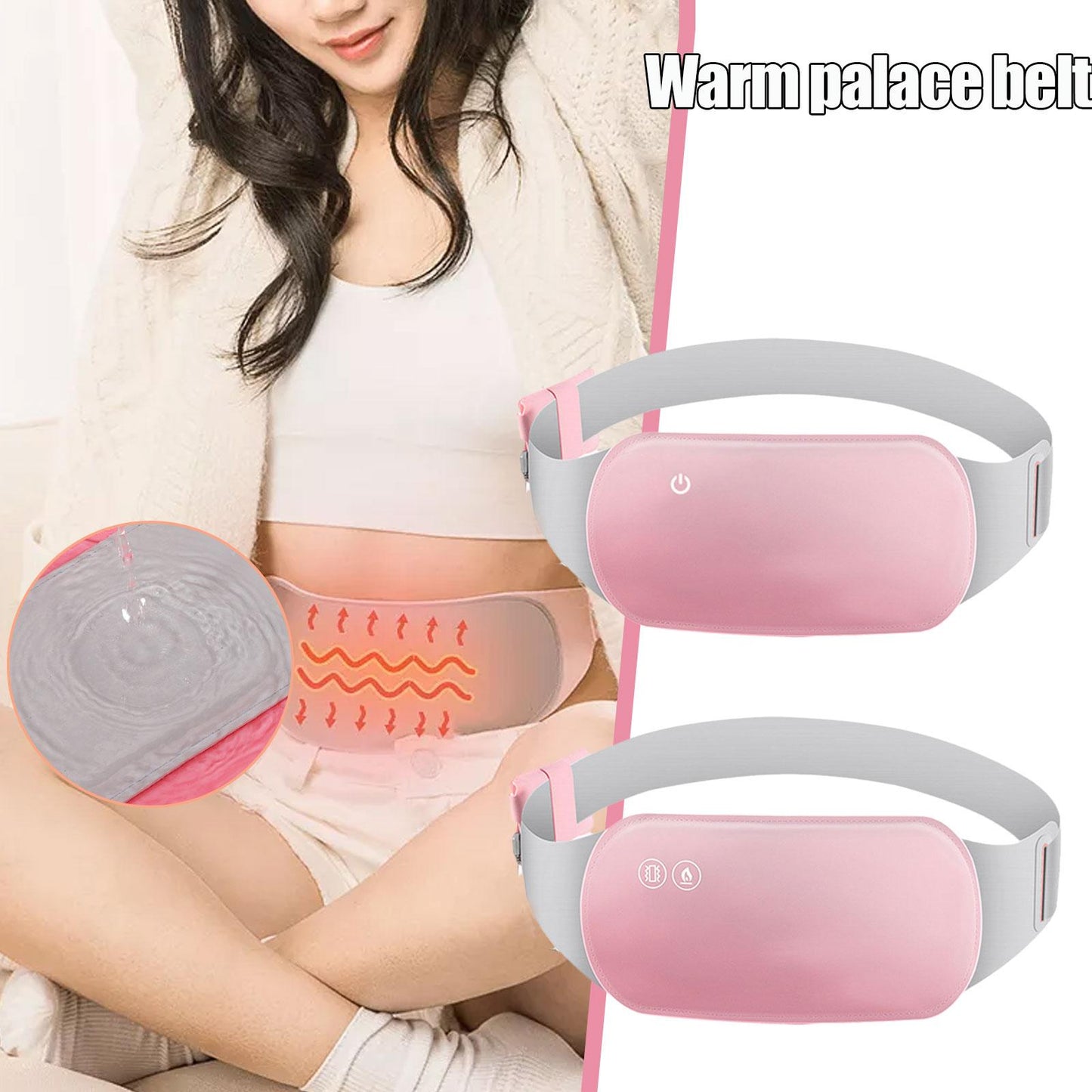 Menstrual Heating Pad for Cramps - Electric Heated Belt Massager