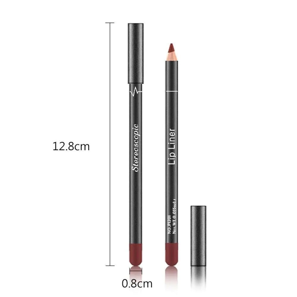 12 - Piece Waterproof Lipstick & Lip Liner Set | Matte Finish & Long Lasting - GNS Beauty & Personal Care