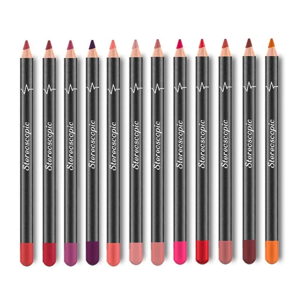 12 - Piece Waterproof Lipstick & Lip Liner Set | Matte Finish & Long Lasting - GNS Beauty & Personal Care