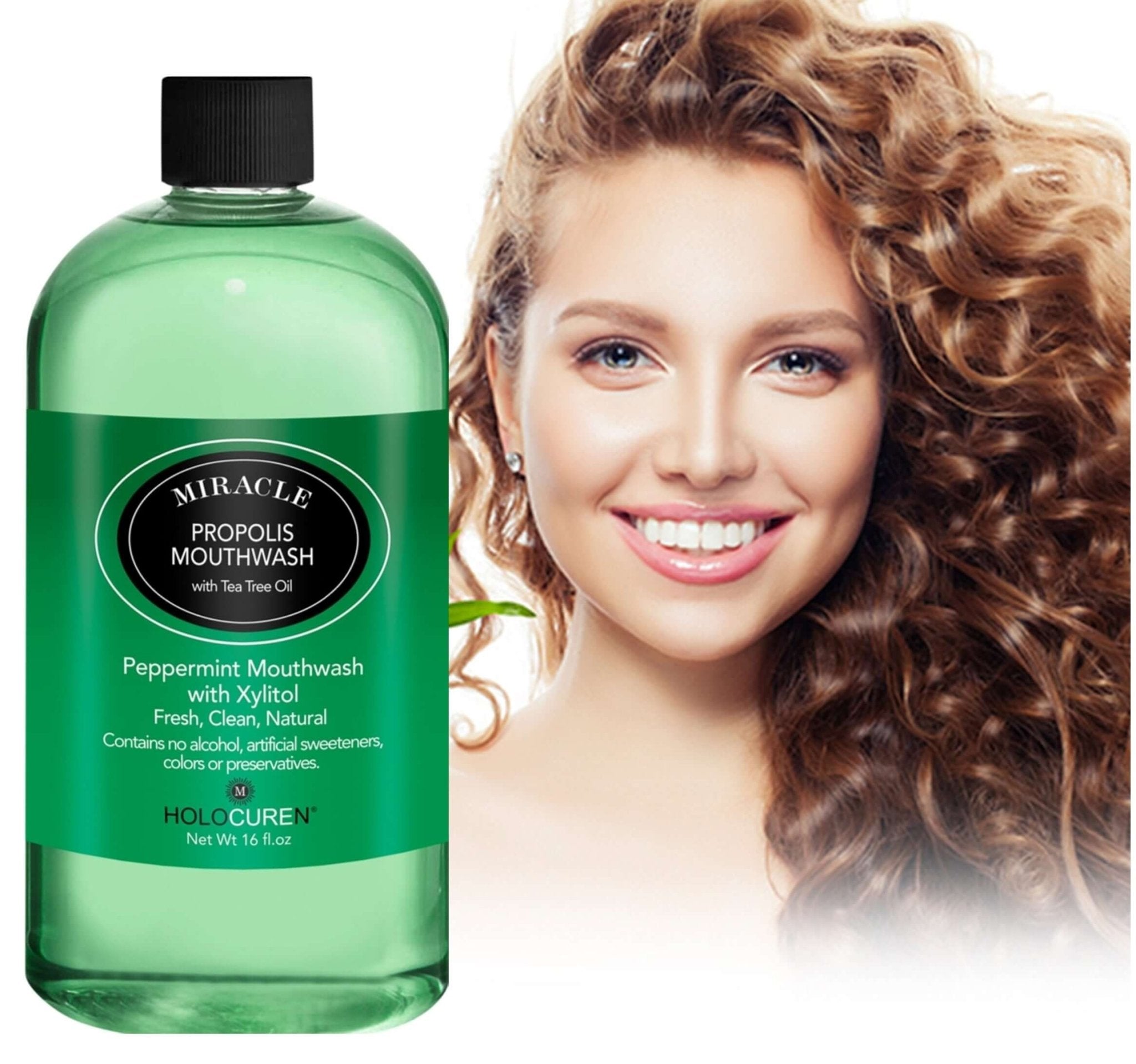 16 oz Miracle Propolis Mouth Wash with Tea Tree Oil, Natural - GNS Beauty & Personal Care