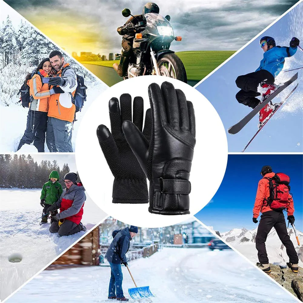 USB Heated Gloves for Winter, Waterproof Touchscreen Thermal Warmers