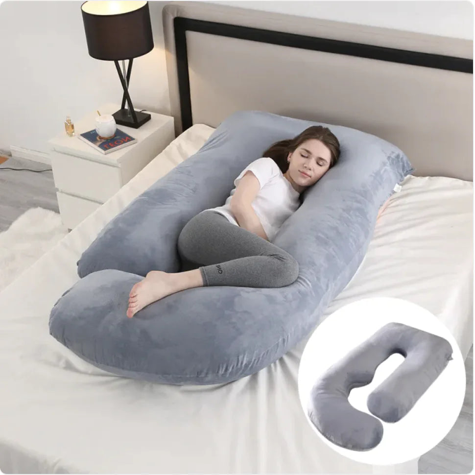 Ultimate J-Shaped Pregnancy Pillow for Comfort & Support