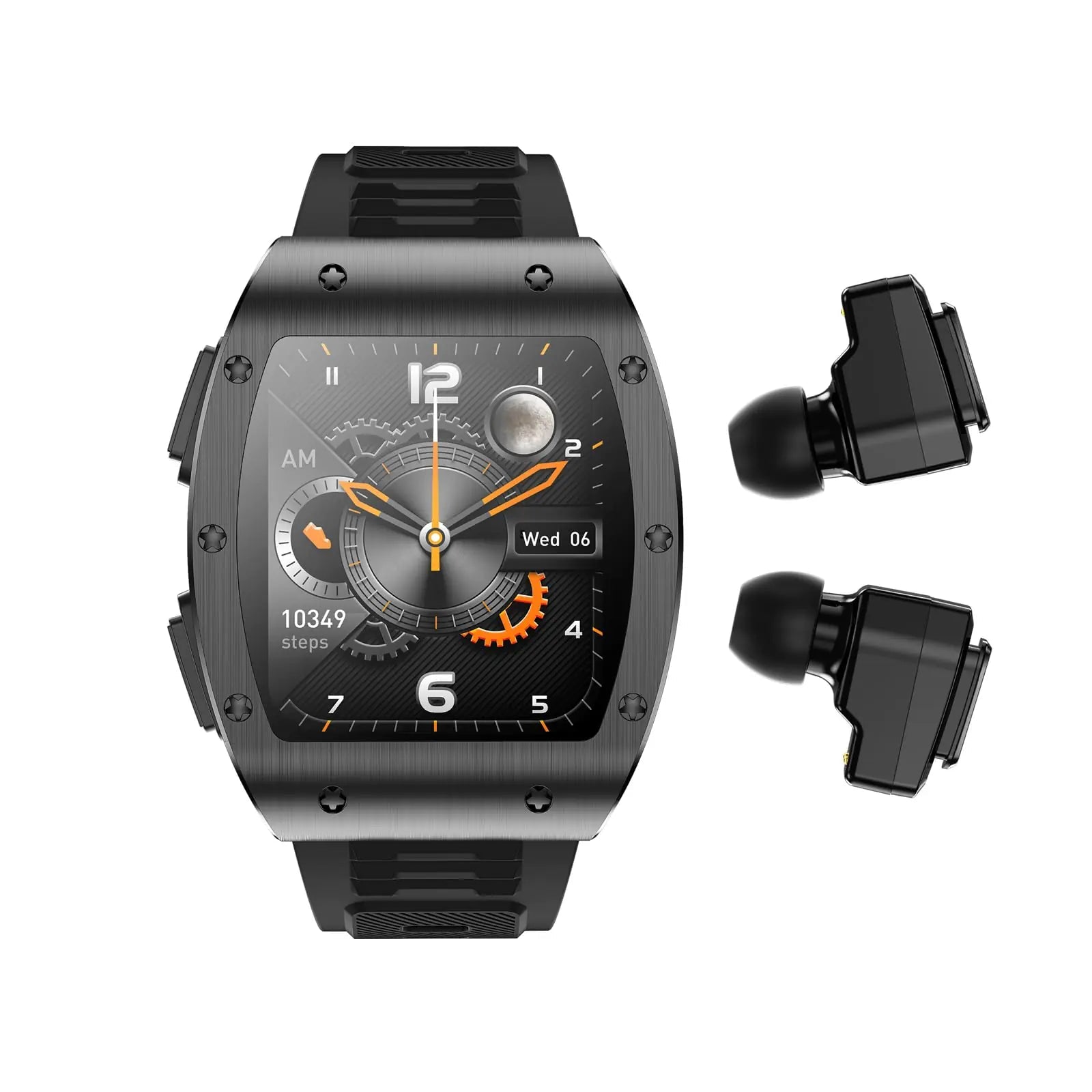2 - in - 1 Military Smartwatch with Bluetooth Earbuds – Rugged Design, Smart Features, Seamless Connection - GNS Beauty & Personal Care
