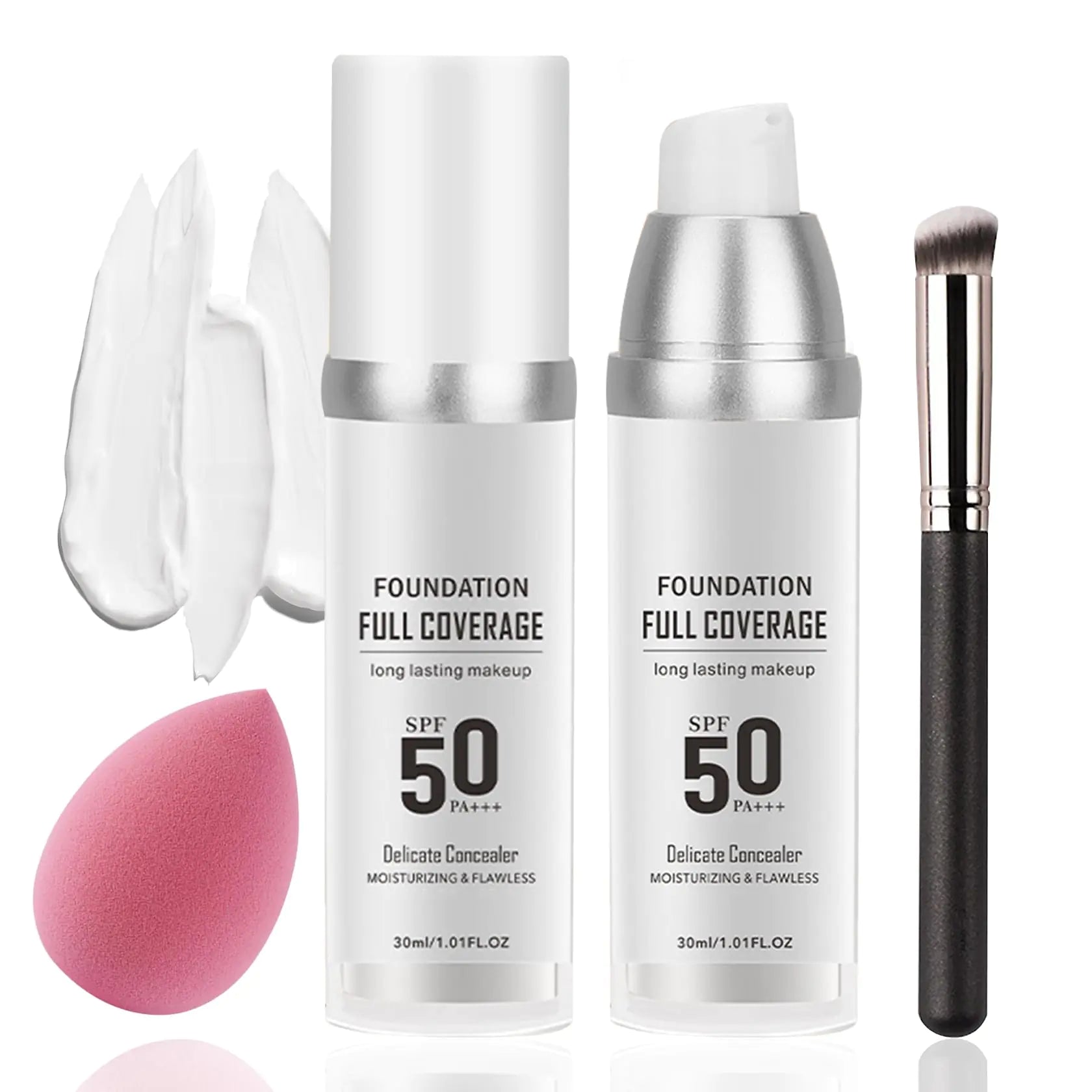 2 - Pack Color Changing Foundation Set - Flawless & Hydrating with SPF 50 - GNS Beauty & Personal Care