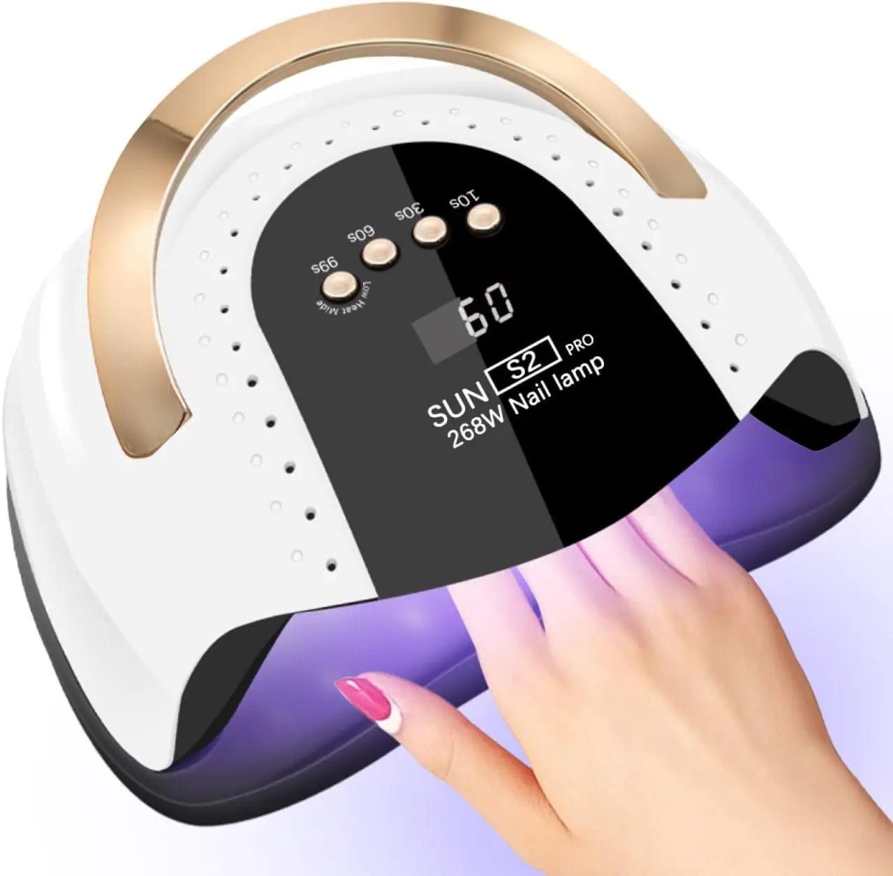 268W UV LED Nail Lamp with Automatic Sensor & 4 Timers - GNS Beauty & Personal Care
