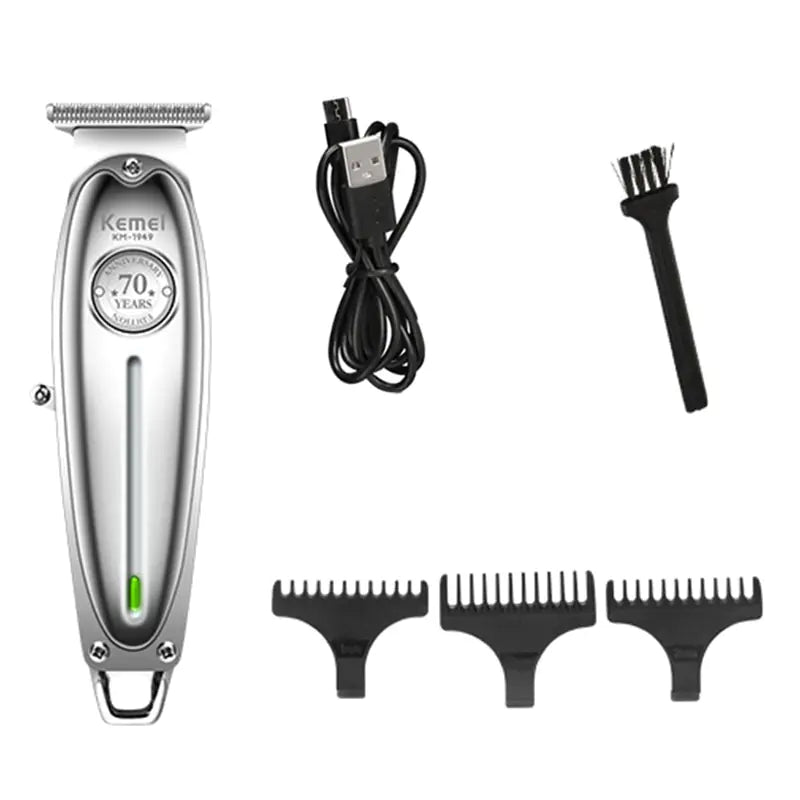 Precision Mens Lithium Beard Trimmer with Adjustable Blades