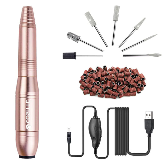 High-Performance Home Salon Nail Drill - Gold