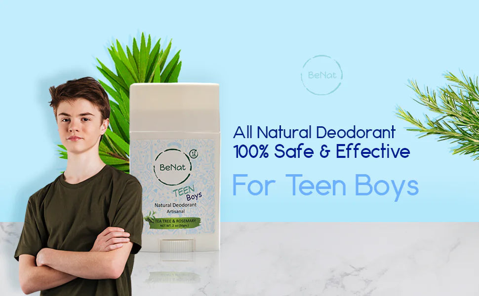 BeNat All-Natural Deodorant for Kids & Teens - Gentle & Aluminum-Free