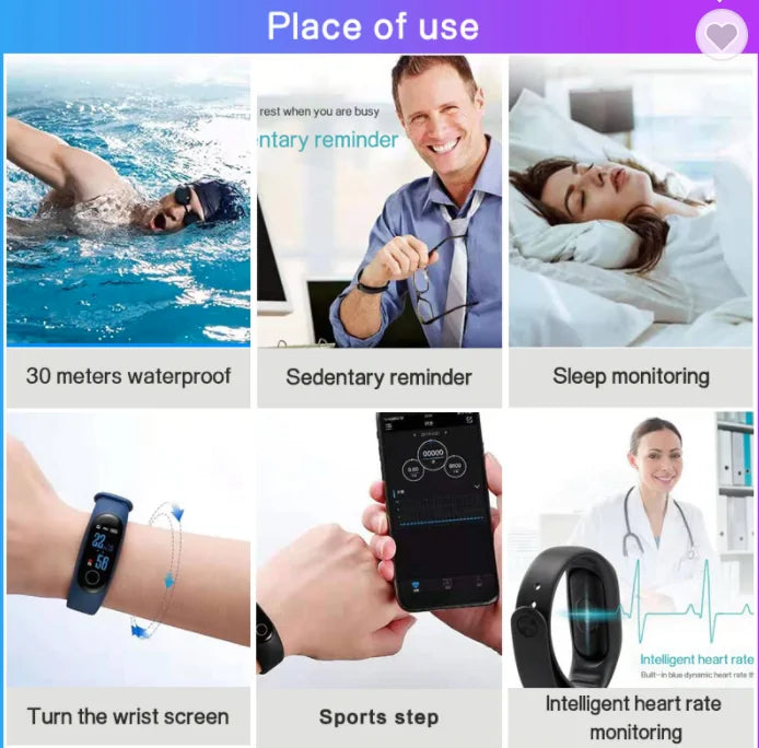 Affordable Smart Fitness Wristband with Heart Rate Monitor