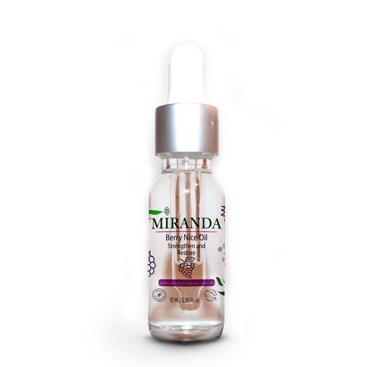 MIRANDA Strength & Restore Plant-Based Cuticle Oil - Berry Nice