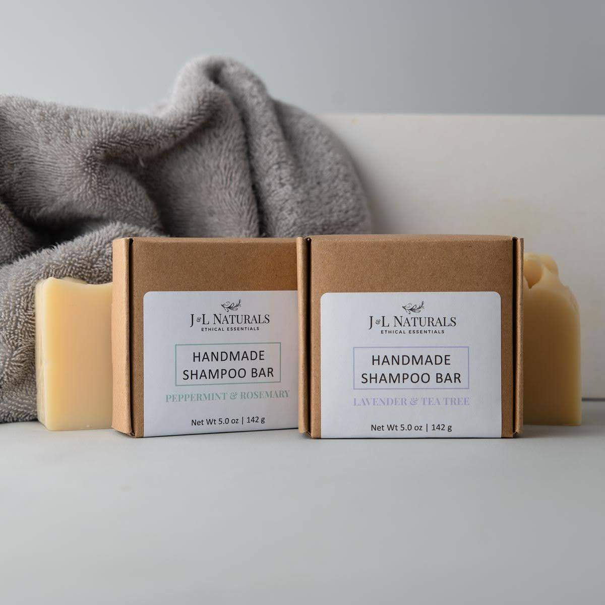 Natural Beard Wash Bar Duo - Lavender Tea Tree & Peppermint Rosemary