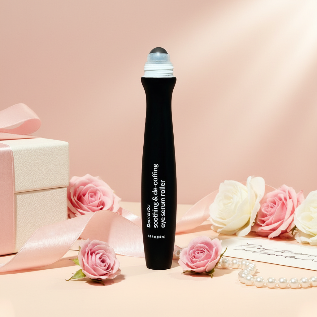 Anti-Wrinkle & De-Puffing Eye Serum Roller - Rose Water & CoQ10 Cooling Treatment (2 oz)