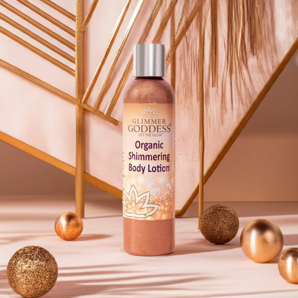 Organic Shimmer Body Lotion with Bronze Glow