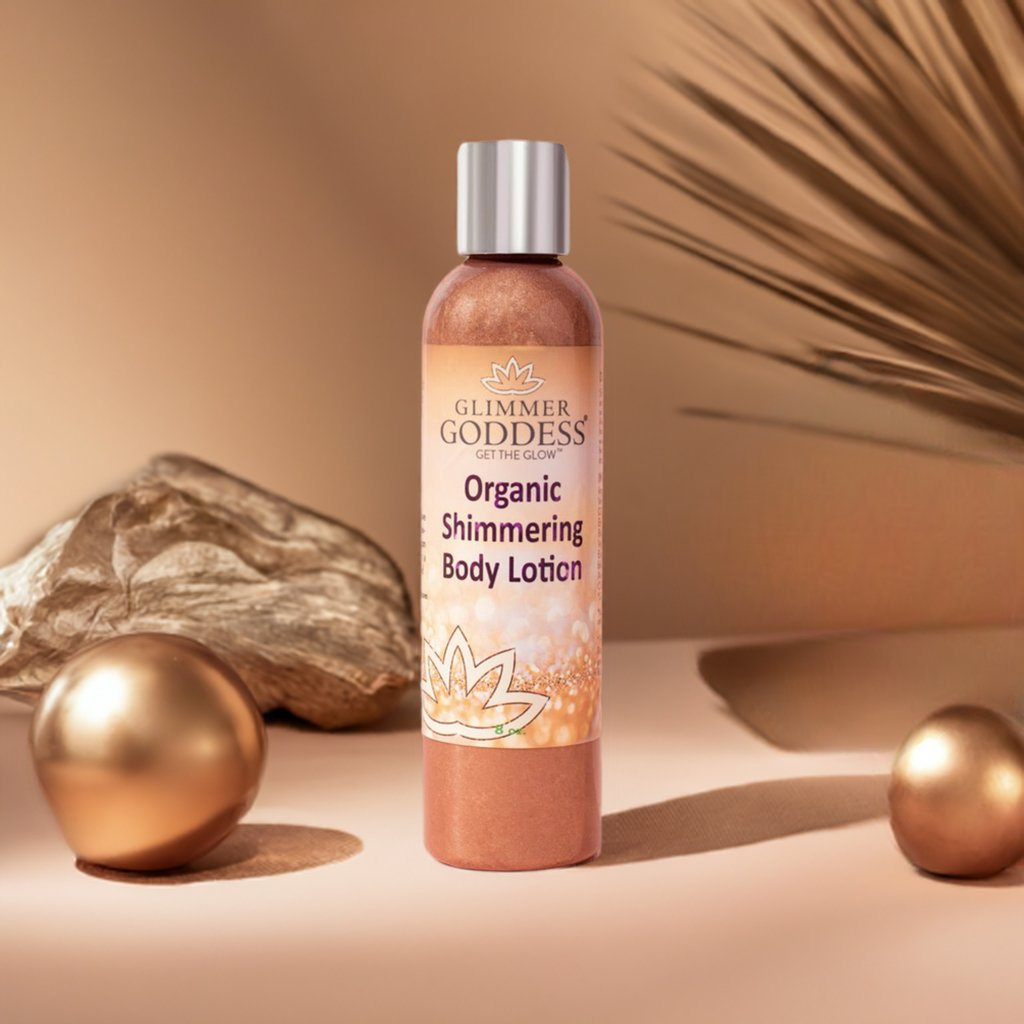 Organic Shimmer Body Lotion with Bronze Glow