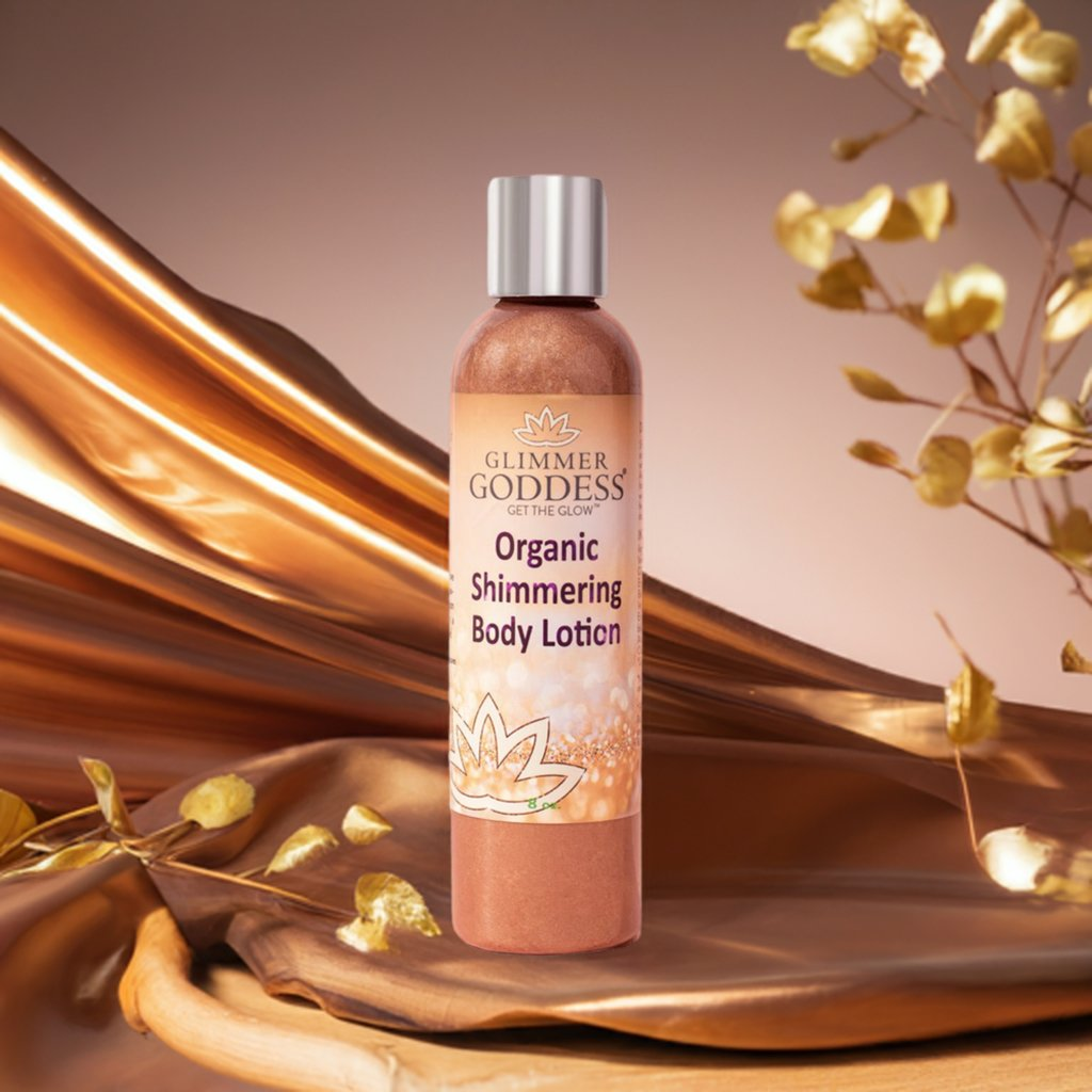 Organic Shimmer Body Lotion with Bronze Glow