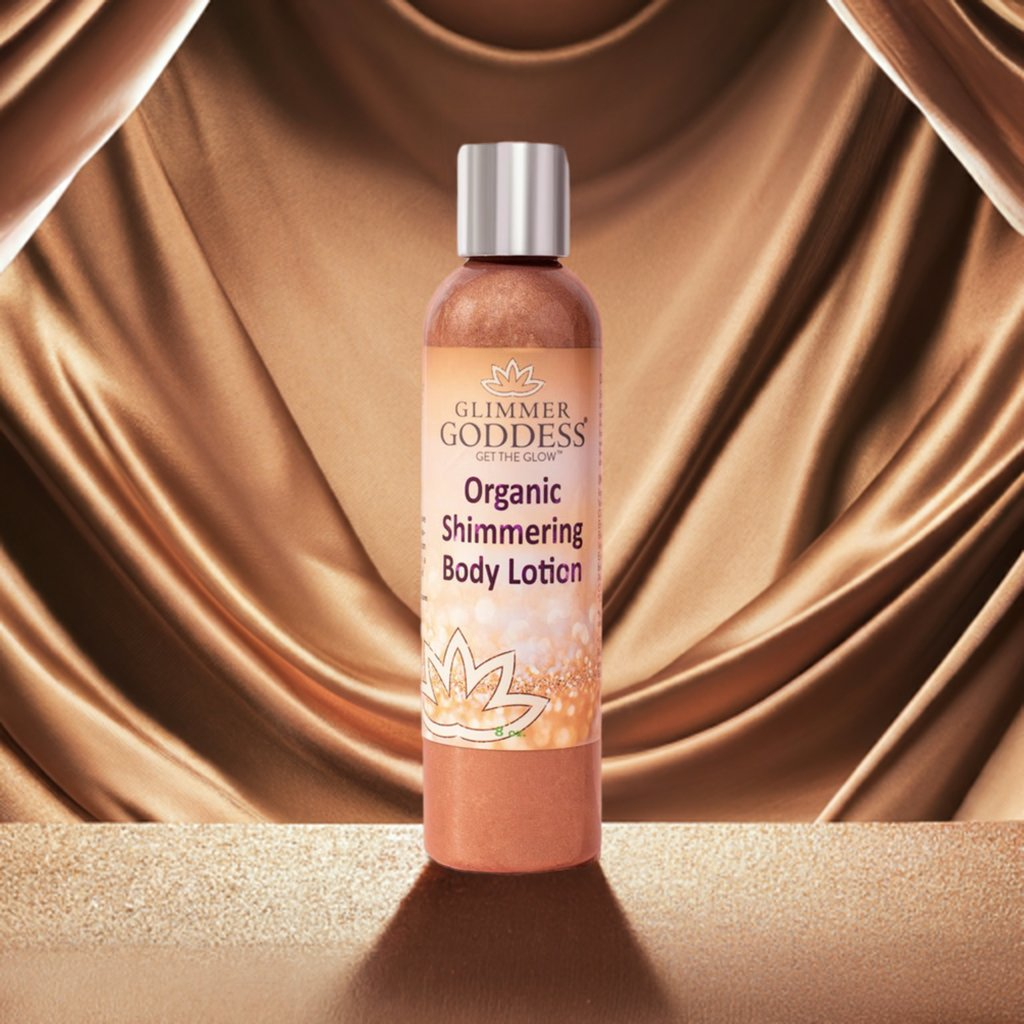 Organic Shimmer Body Lotion with Bronze Glow