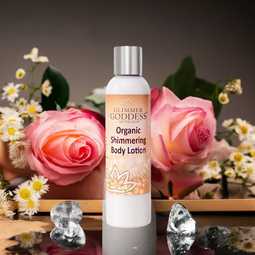 Organic Shimmer Body Lotion with Diamond Glow