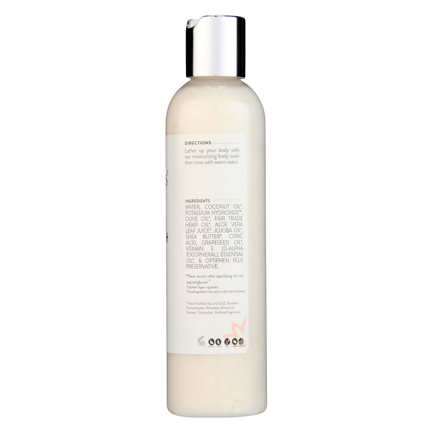 Organic Moisturizing Body Wash with Shea Butter & Coconut Oil