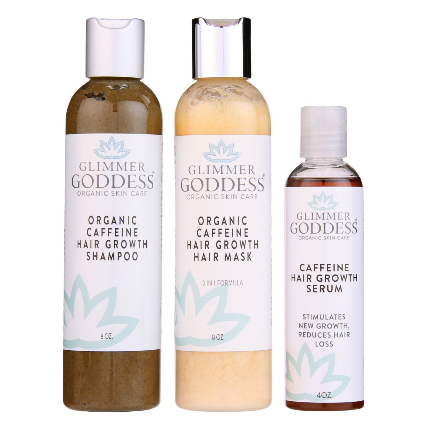 Organic Caffeine Hair Growth Trio – Nourish & Strengthen Naturally