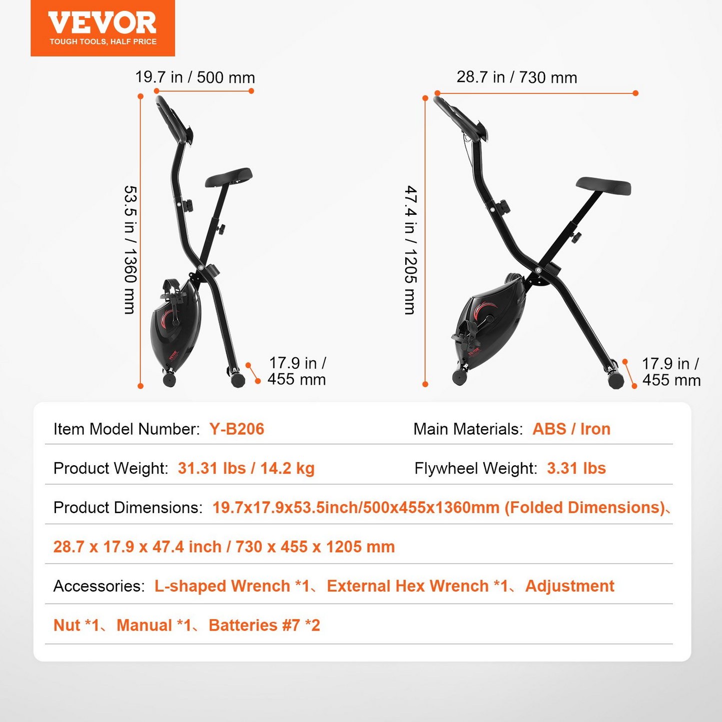 VEVOR Folding Exercise Bike | Compact & Versatile Indoor Fitness