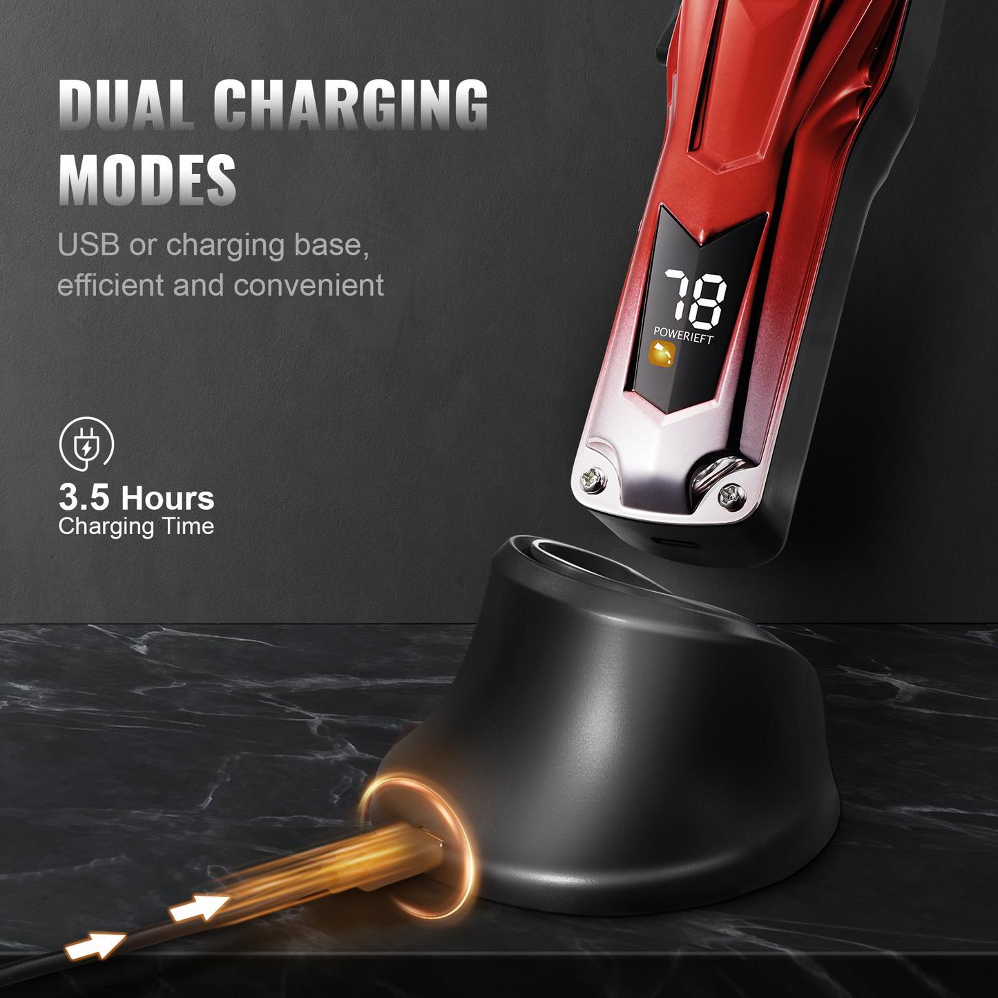 VEVOR Professional Hair Clippers for Men with 6800RPM Motor & LCD Display