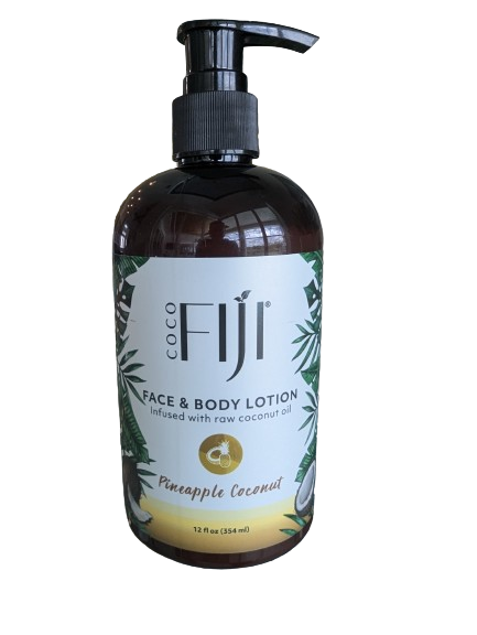 Organic Coconut Oil Lotion for Face & Body - Pineapple Coconut (12oz)