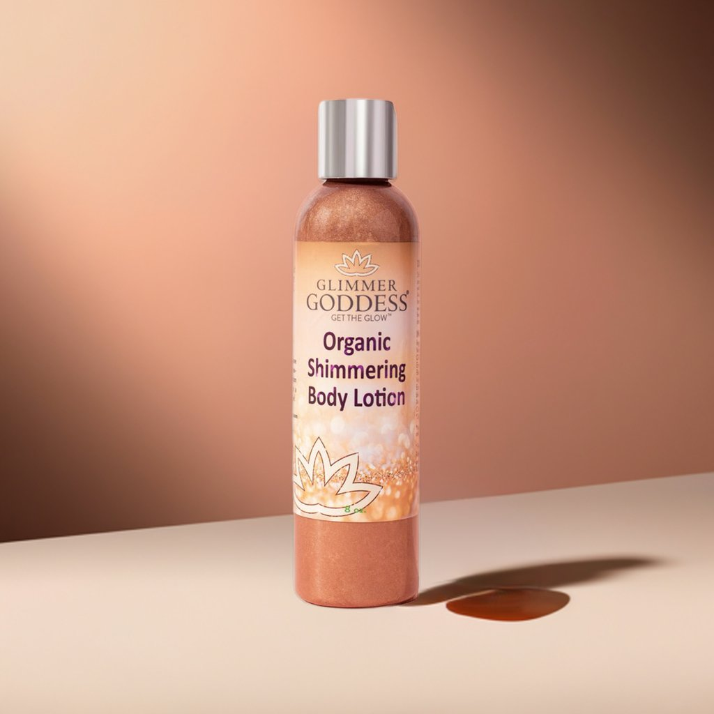 Organic Shimmer Body Lotion with Bronze Glow