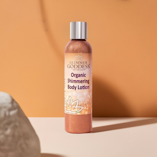 Organic Shimmer Body Lotion with Bronze Glow