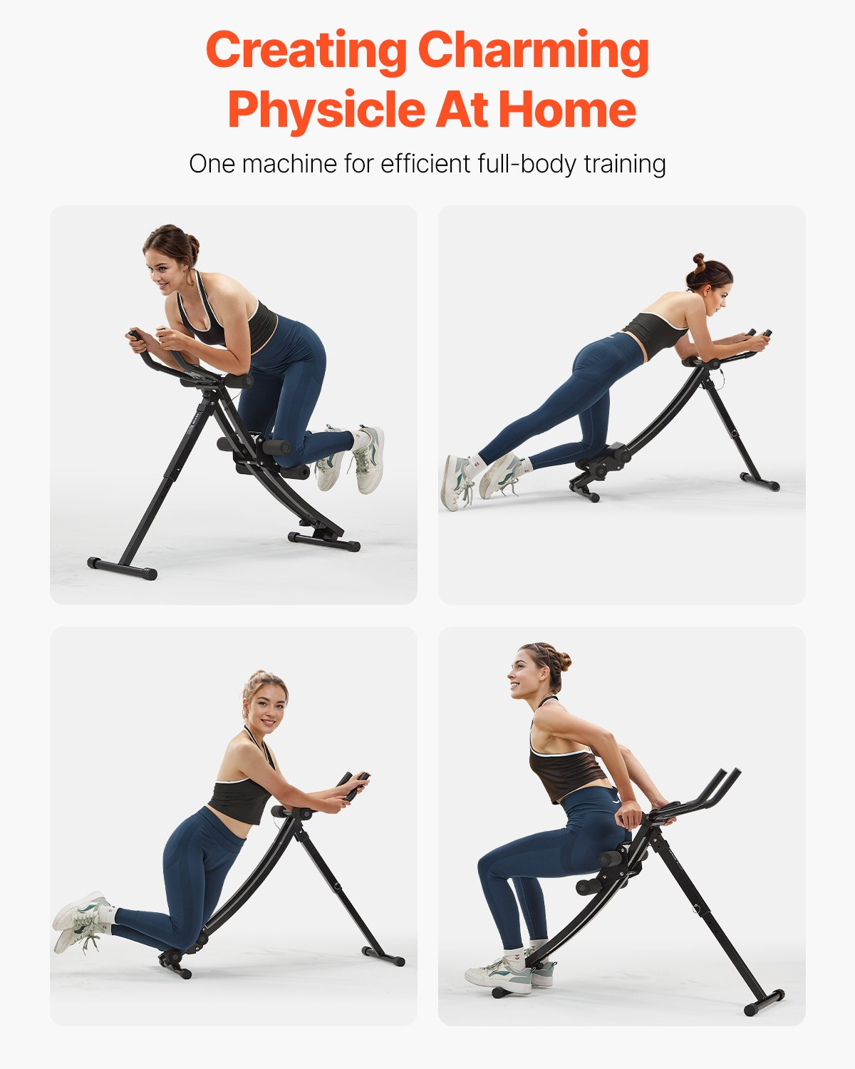 Adjustable Ab Trainer - Home Gym Core Workout Machine