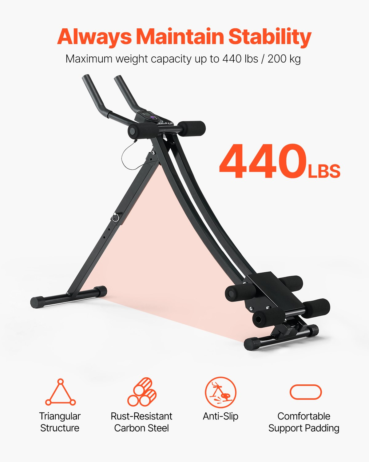 Adjustable Ab Trainer - Home Gym Core Workout Machine