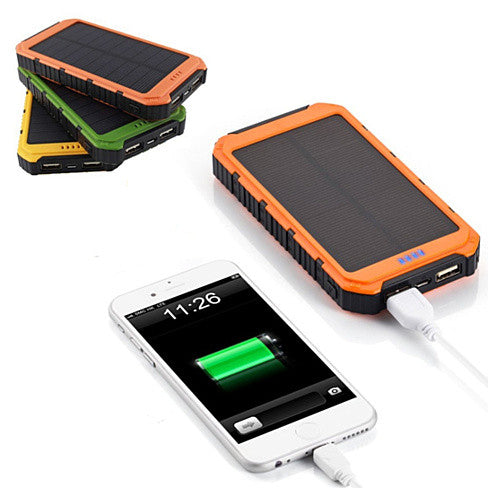 Eco-Friendly 6000mAh Dual USB Solar Power Bank Charger