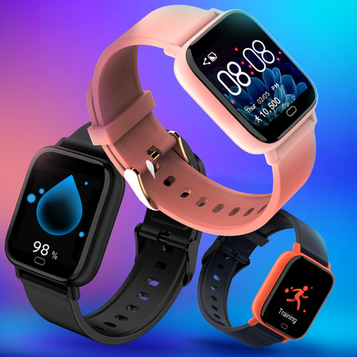 Waterproof Fitness Tracker Smartwatch - Stylish & Durable