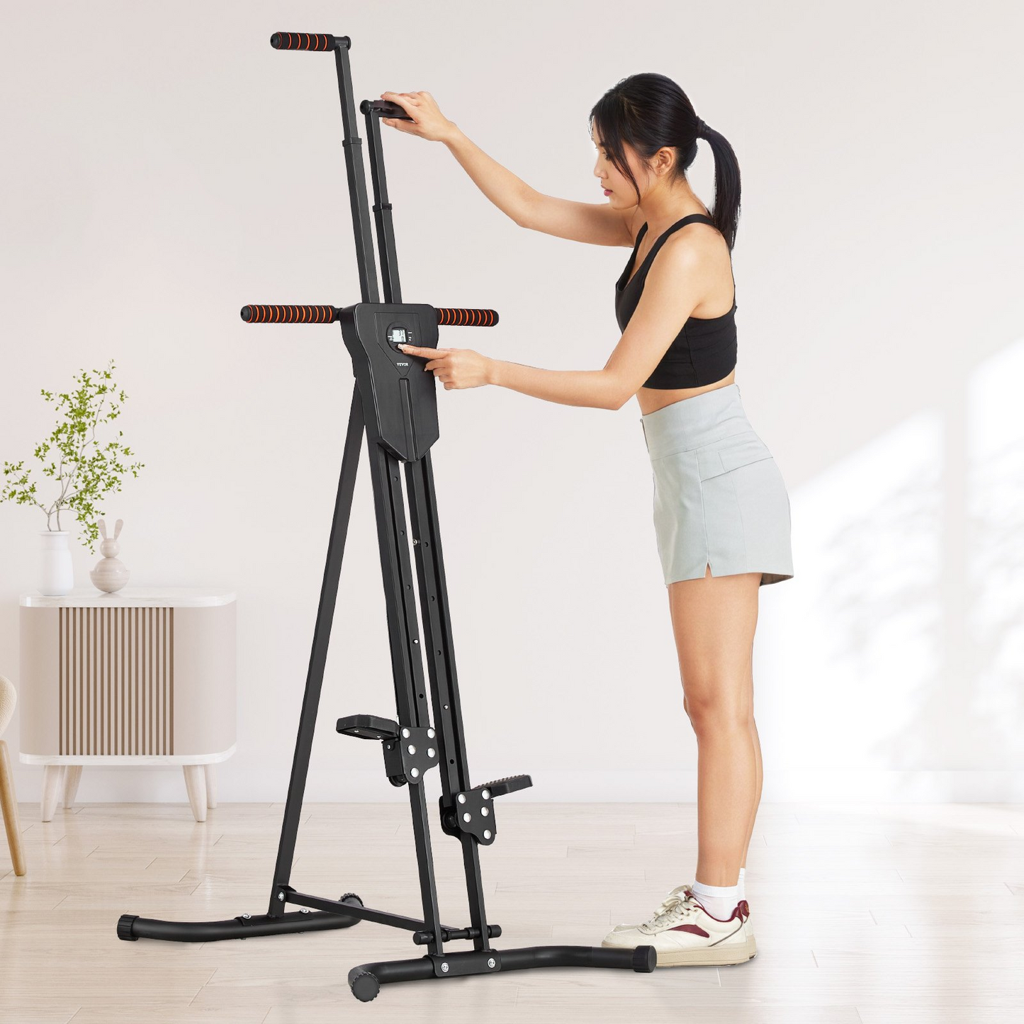 Foldable Stair Stepper Machine - Vertical Cardio Climber for Total Body Workout