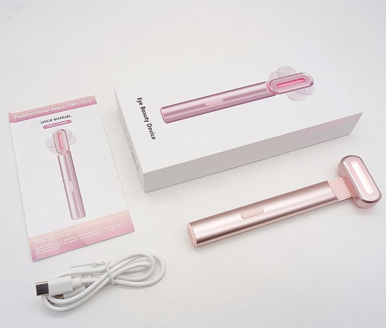 5 - in - 1 Light Therapy Wand - Advanced LED Facial Massager & Skincare Tool (Pink) - GNS Beauty & Personal Care