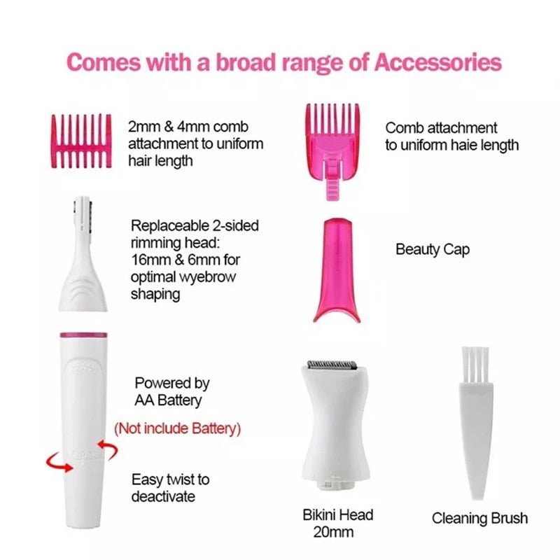 5 - in - 1 Pain - Free Hair Removal Tool – Effortless Grooming Anywhere - GNS Beauty & Personal Care