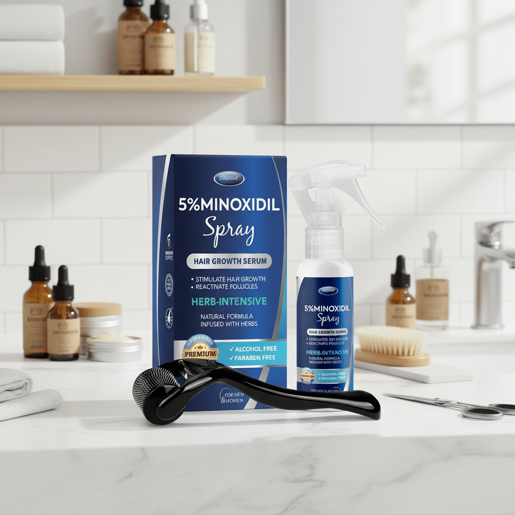 5% Minoxidil Beard & Hair Growth Spray with Biotin, 60ml - GNS Beauty & Personal Care