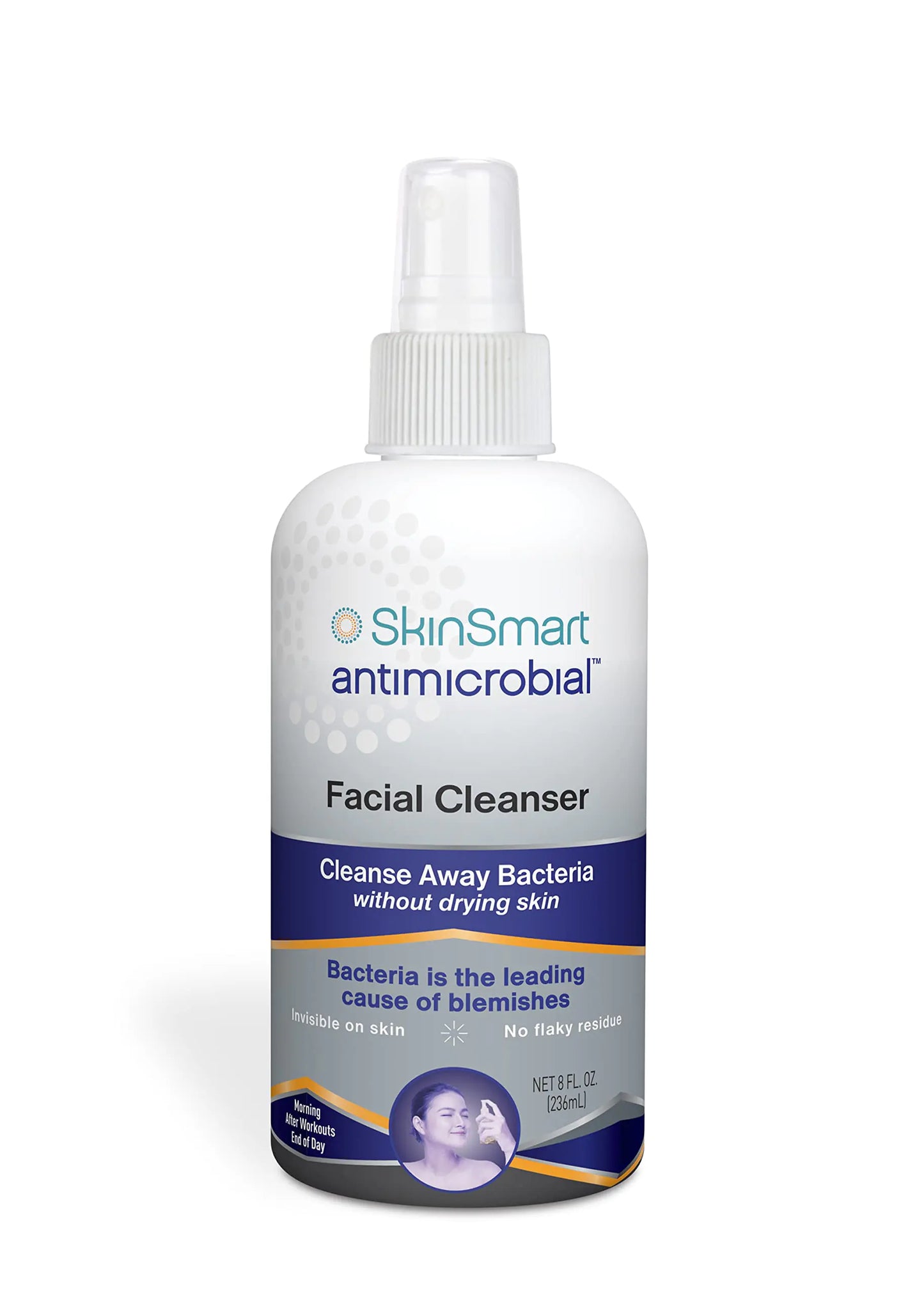 SkinSmart Acne Facial Cleanser - 8 oz Spray, Daily Use