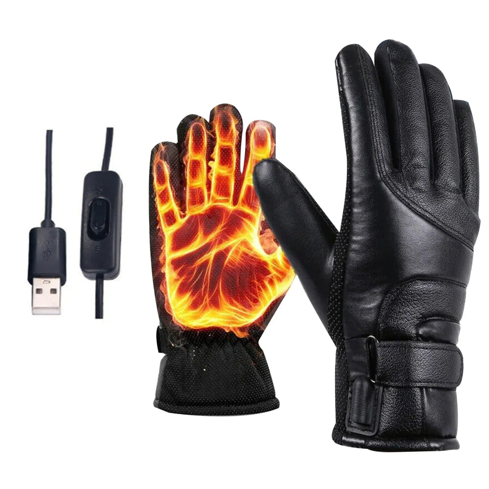 USB Heated Gloves for Winter, Waterproof Touchscreen Thermal Warmers