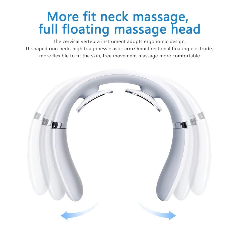 Smart Neck Massager with Adjustable Heat and Wireless Design